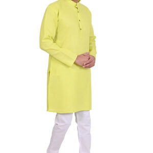 Yellow kurta plain