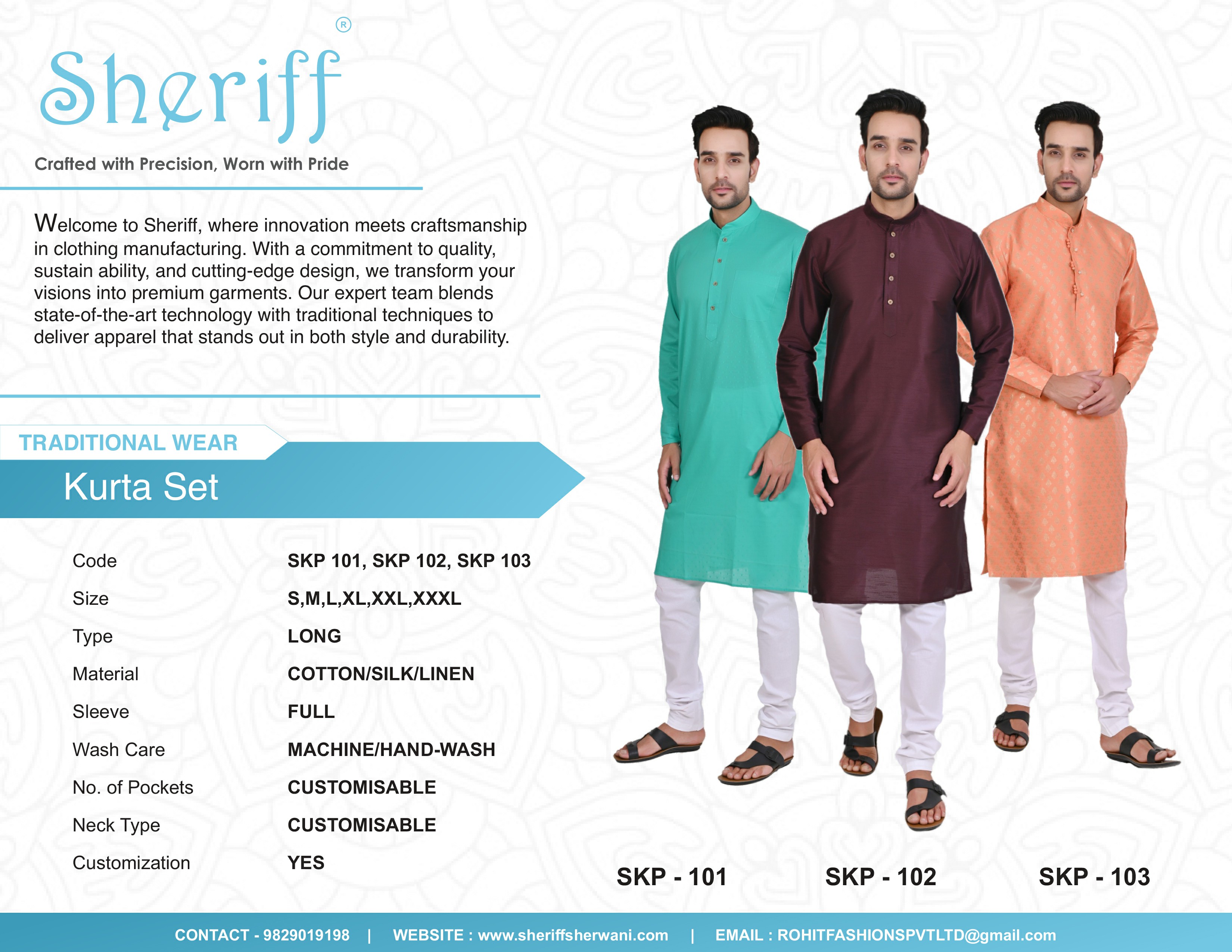 Unisex Kurta Pajama Set | Universal Fit for Staff & Event Teams