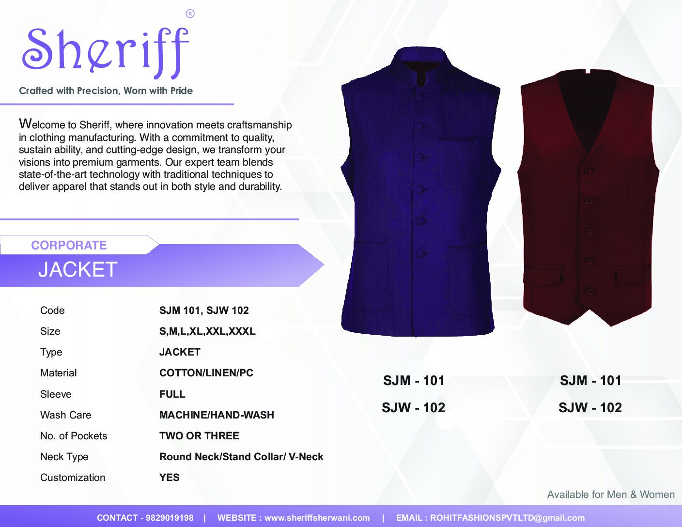 Half Sleeve Unisex Event Jacket | Logo Print Corporate Team Wear