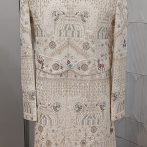 Sheriff Men’s Ivory Embroidered Sherwani for Groom | Designer Handcrafted Wedding Sherwani | Indian Ethnic Wear for Men