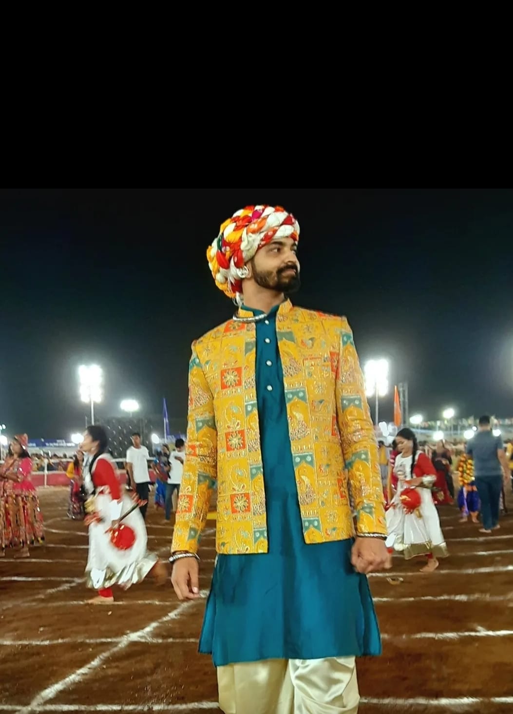 Sheriff Men’s Ethnic Printed Embroidery Jacket with Kurta afgani Set | Festive Wear | Wedding & Navratri Special - Image 4