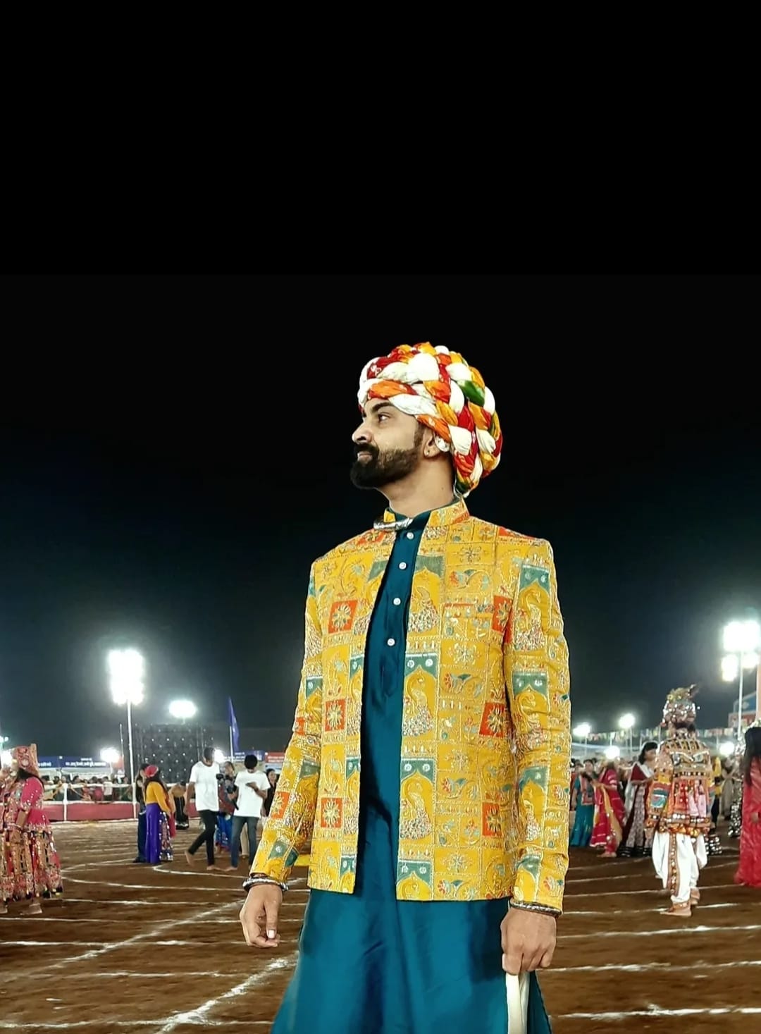 Sheriff Men’s Ethnic Printed Embroidery Jacket with Kurta afgani Set | Festive Wear | Wedding & Navratri Special - Image 3