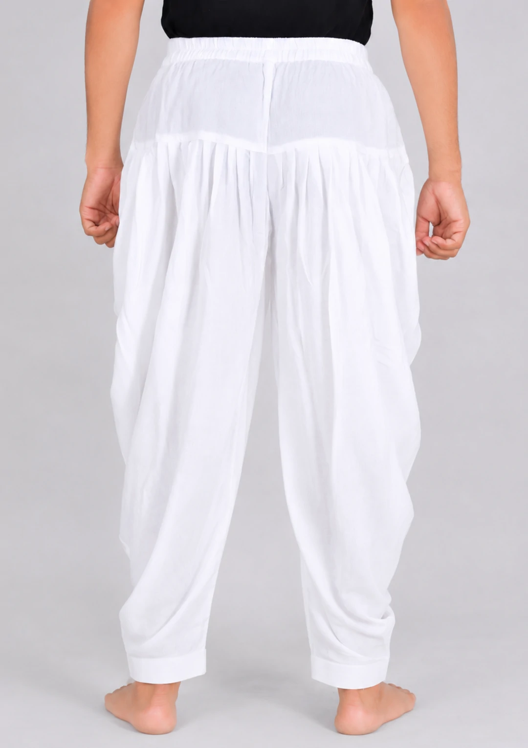 Pure White Rayon Patiala - Image 4